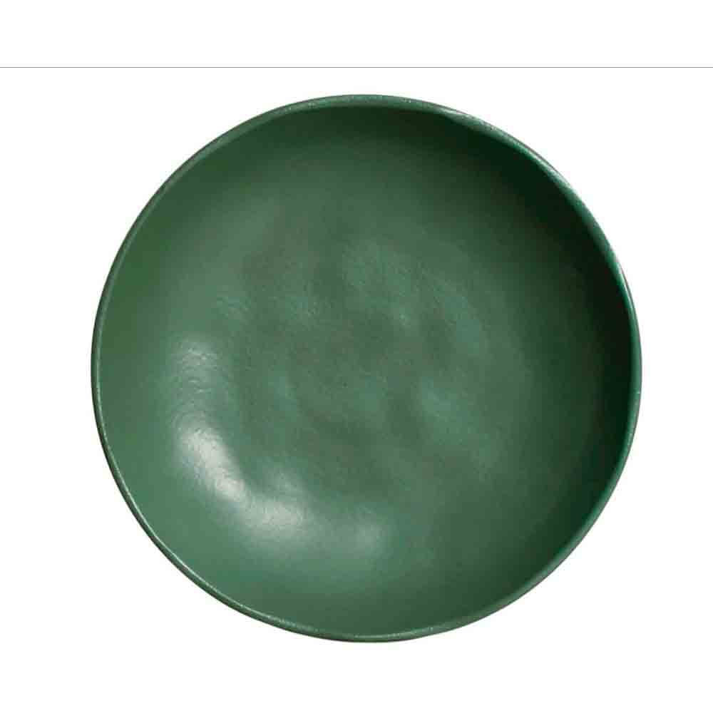 Conjunto com 6 Pratos Fundos Porto Brasil Bio Leaf em Stoneware 22,5 cm Verde