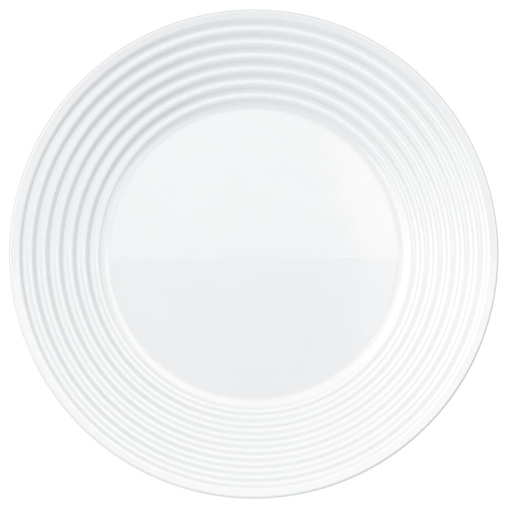 Conjunto de Pratos de Sobremesa Duralex Saturno em Vidro 19 cm 24 Peças Branco