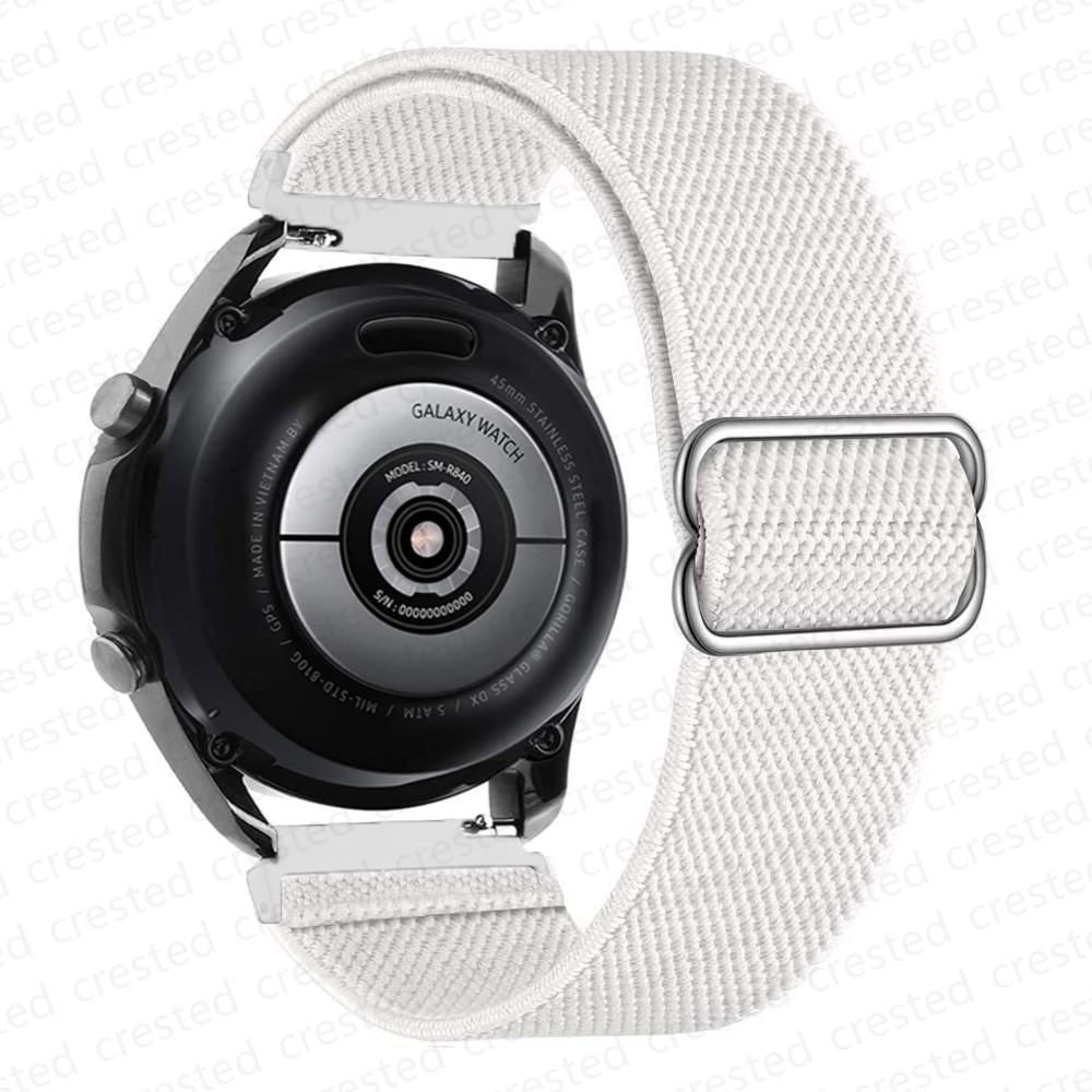 Pulseira de Nylon 20mm/22mm para Samsung Watch 6 5 e Huawei GT/2/2E/Pro 22mm / branco