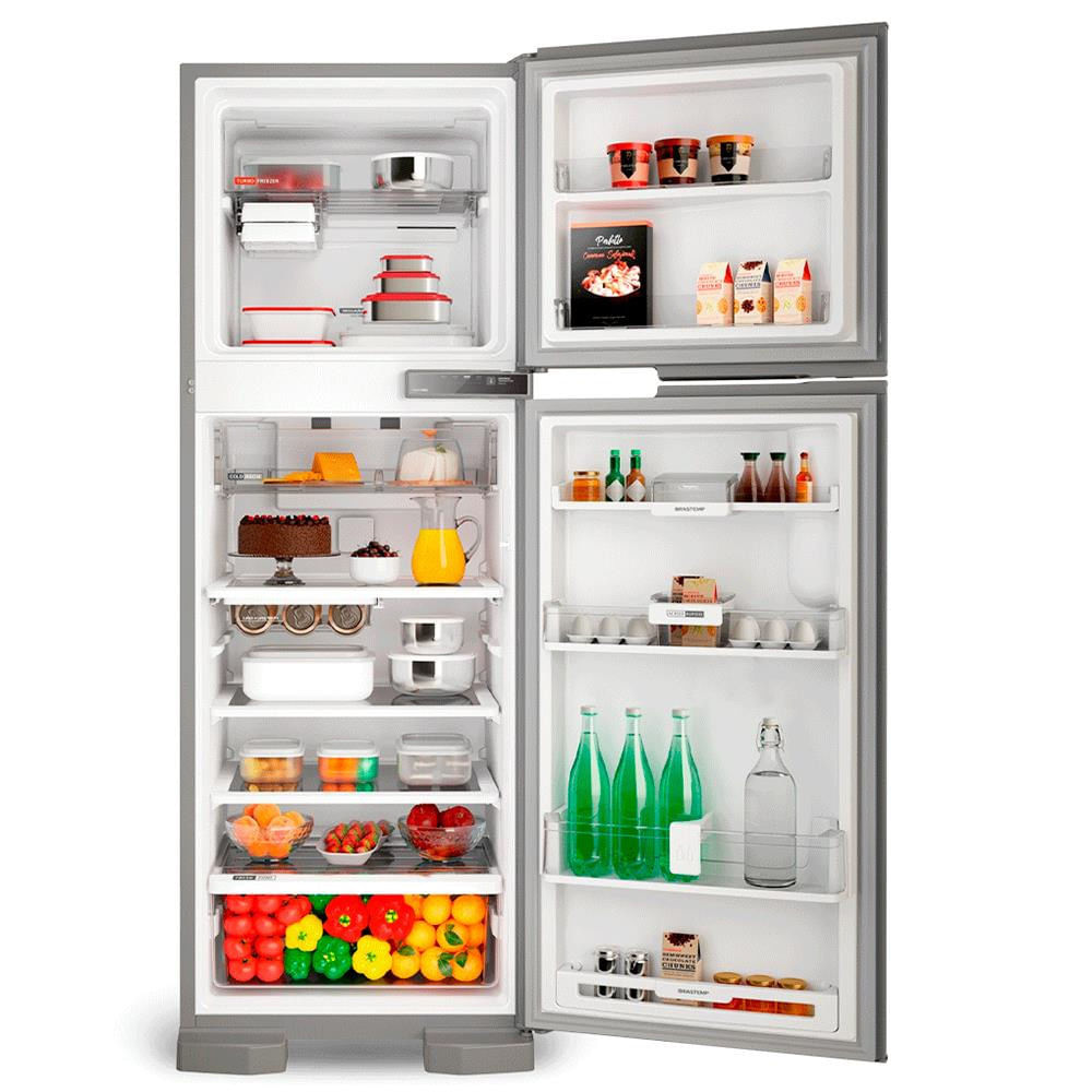 Geladeira BRM44HK Frost Free Duplex Compartimento Extrafrio e Fresh Zone Inox 375 Litros Brastemp Inox / 110V