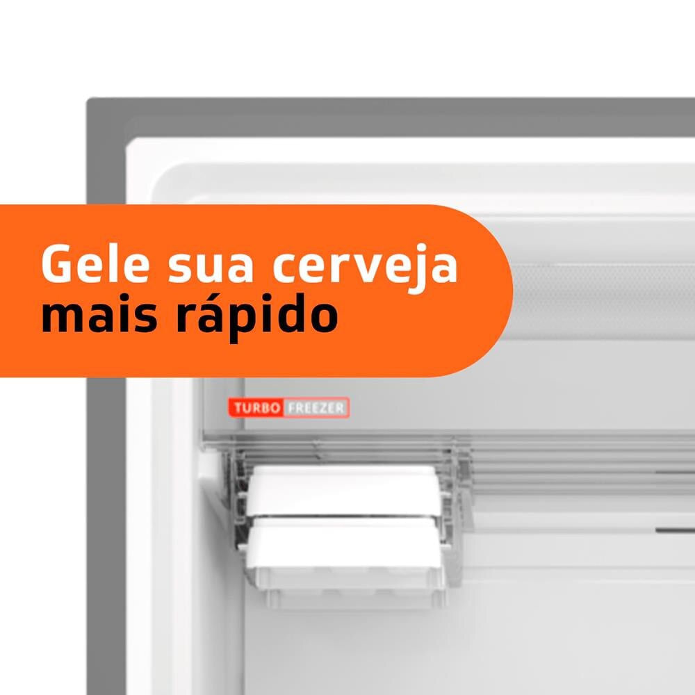 Geladeira BRM44HK Frost Free Duplex Compartimento Extrafrio e Fresh Zone Inox 375 Litros Brastemp Inox / 110V