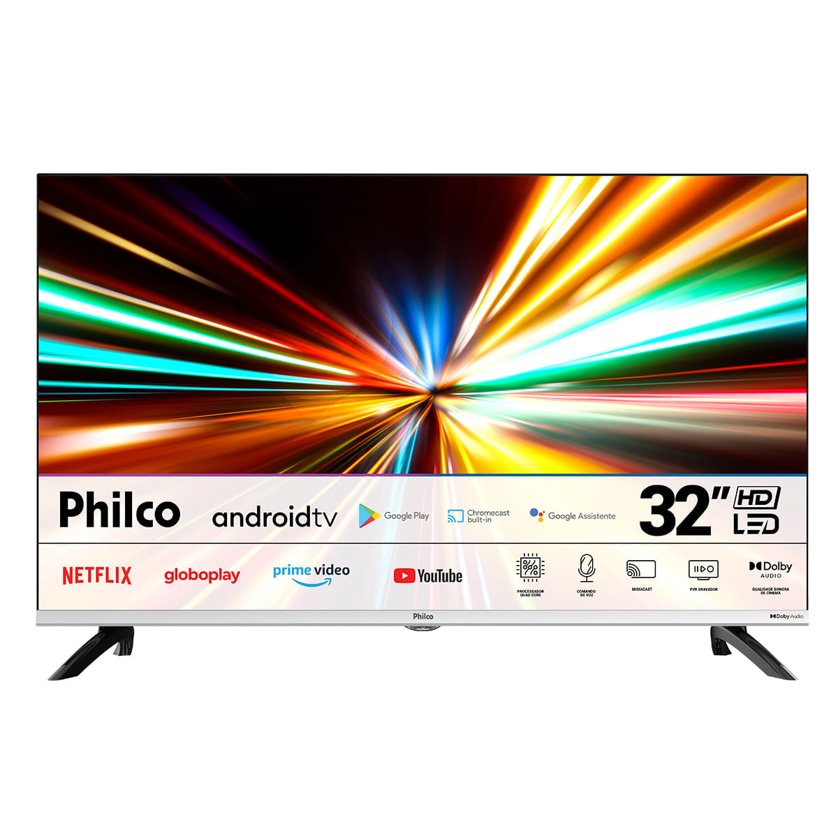 Smart TV 32” Philco PTV32M8GAGCMBLH Android TV Dolby Audio Bivolt