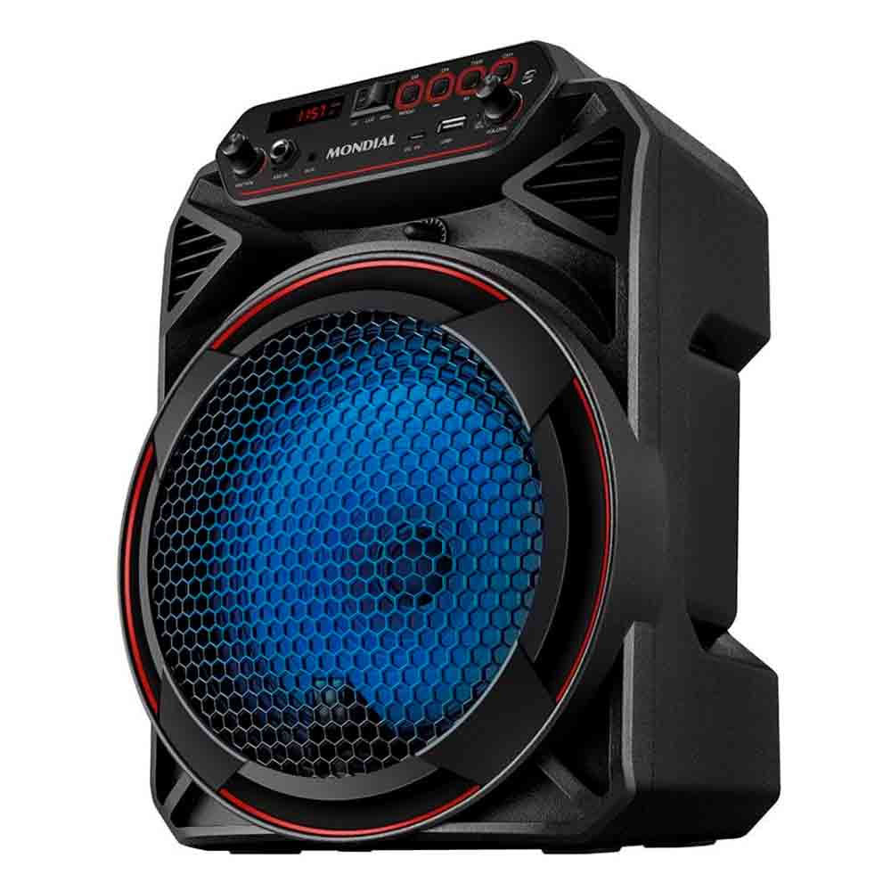 Caixa Amplificada Mondial CM-150 com Bluetooth, USB, Rádio FM e Função TWS - 150W Preto