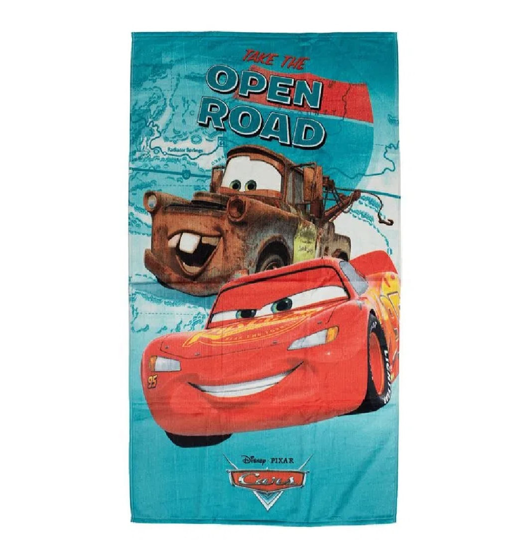 Toalha Banho Infantil Velour 70x130cm Carros Dohler