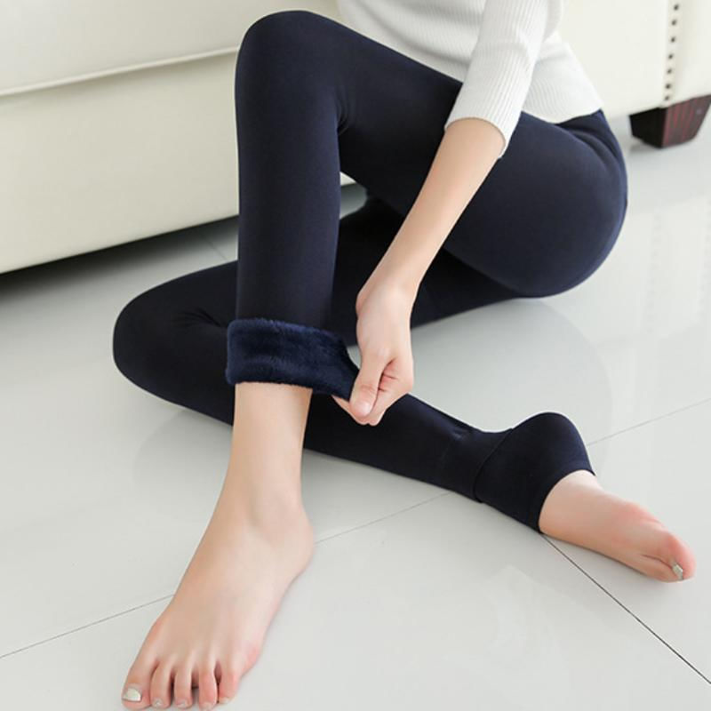 Leggings Femininas Auroth Inverno Plus Veludo Quente Cintura Alta XL / caqui