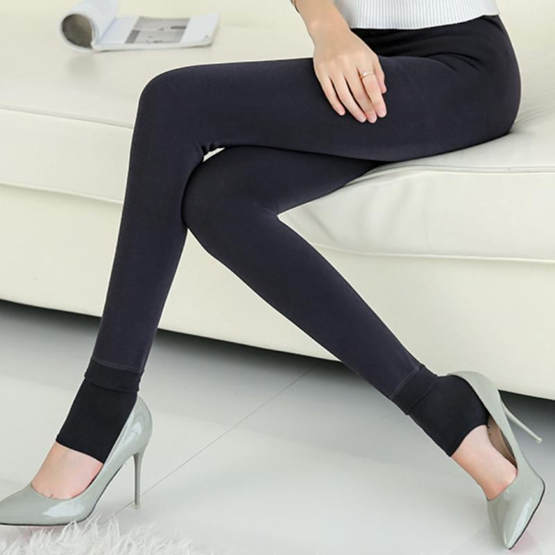 Leggings Femininas Auroth Inverno Plus Veludo Quente Cintura Alta XL / caqui