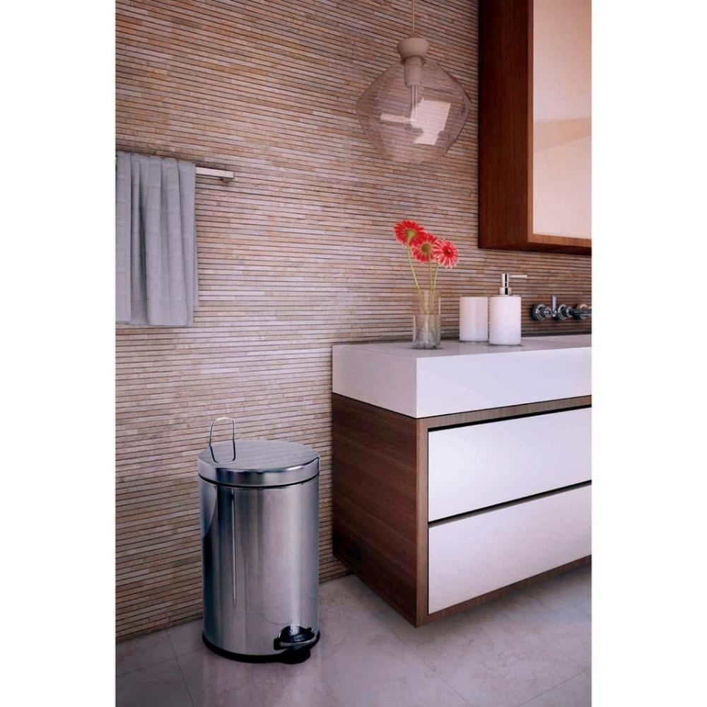 Lixeira Brinox com Pedal Decorline 3040/201 em Aço Inox 3 Litros Inox