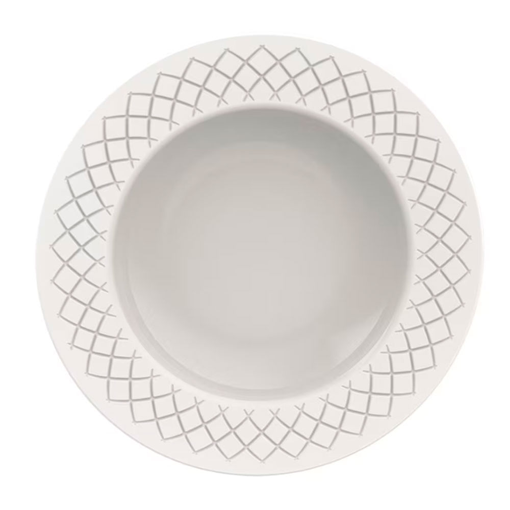 Aparelho de Jantar 20 Peças Tramontina Ingrid em Porcelana Decorada Branco