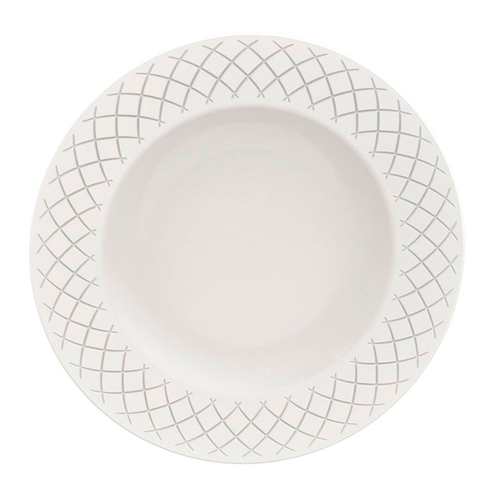 Aparelho de Jantar 20 Peças Tramontina Ingrid em Porcelana Decorada Branco