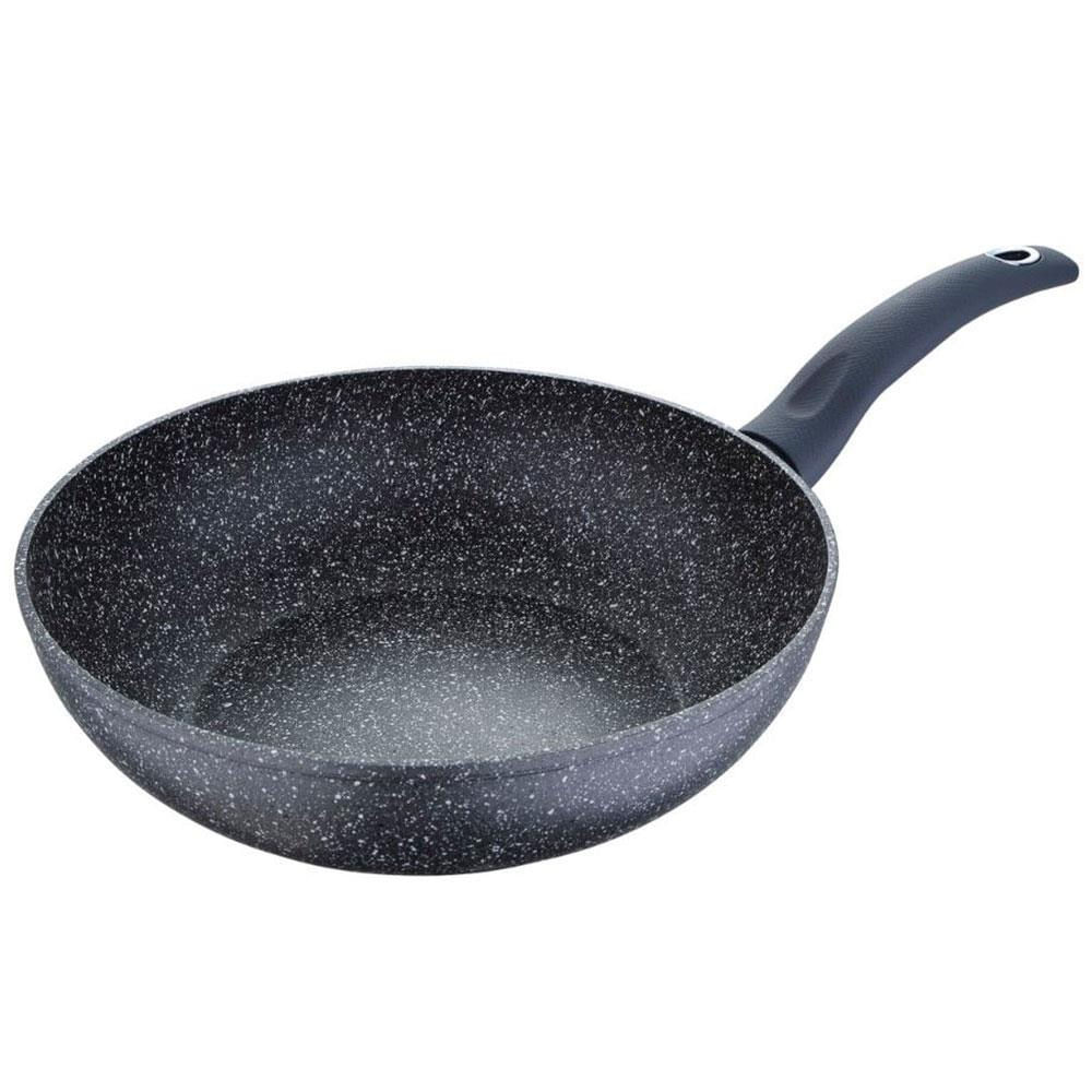 Frigideira Wok Bergner Orion em Alumínio Forjado com Revestimento em Marble e Fundo de Indução 28 cm