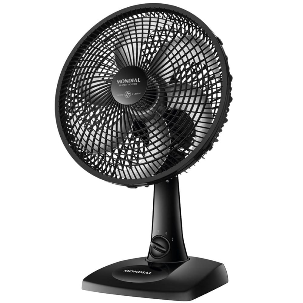 Ventilador de Mesa 30CM Super Power VSP-30-B 6 Pás 3 Velocidades Mondial