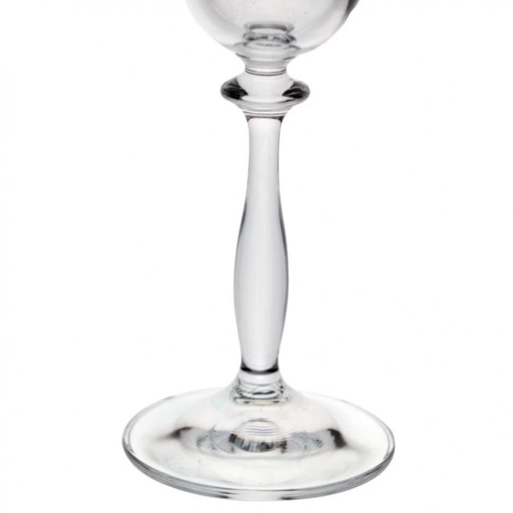 Conjunto de Taças para Vinho Branco Bohemia Angela em Cristal Ecológico 185ml 6 Peças Transparente