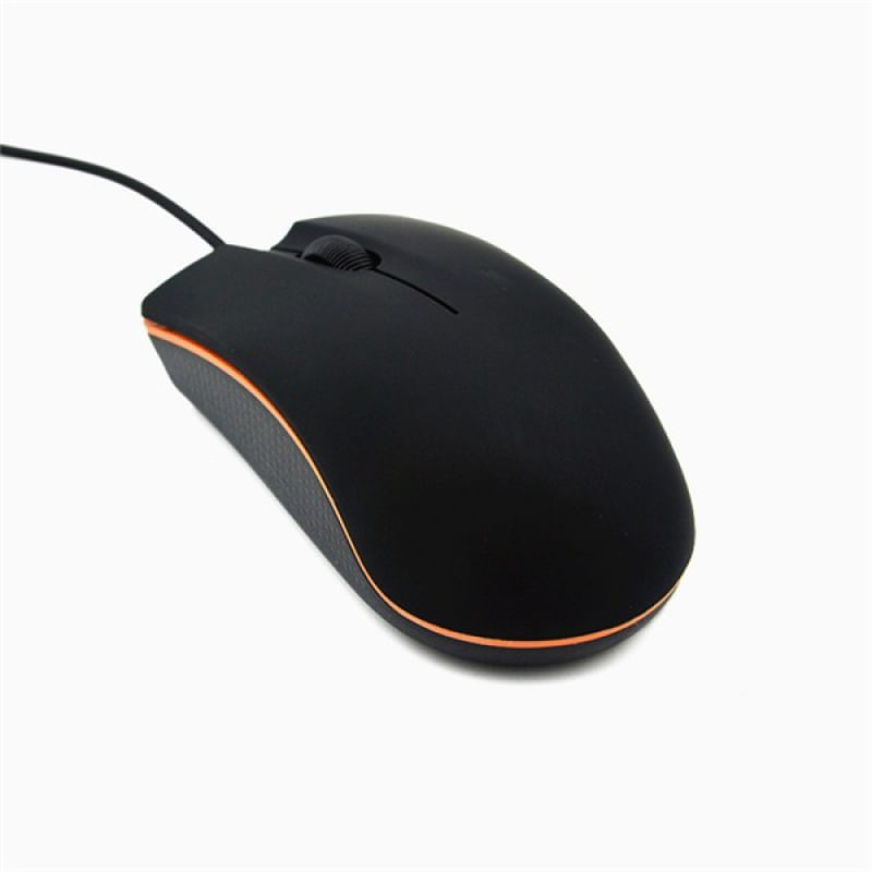 Mouse Com Fio Textura Fosca para Escritório e Casa