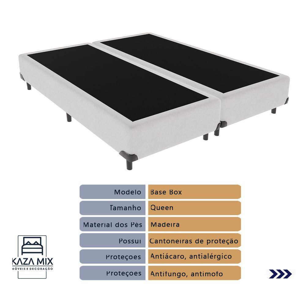 Cama Box Queen 158x198 Branco