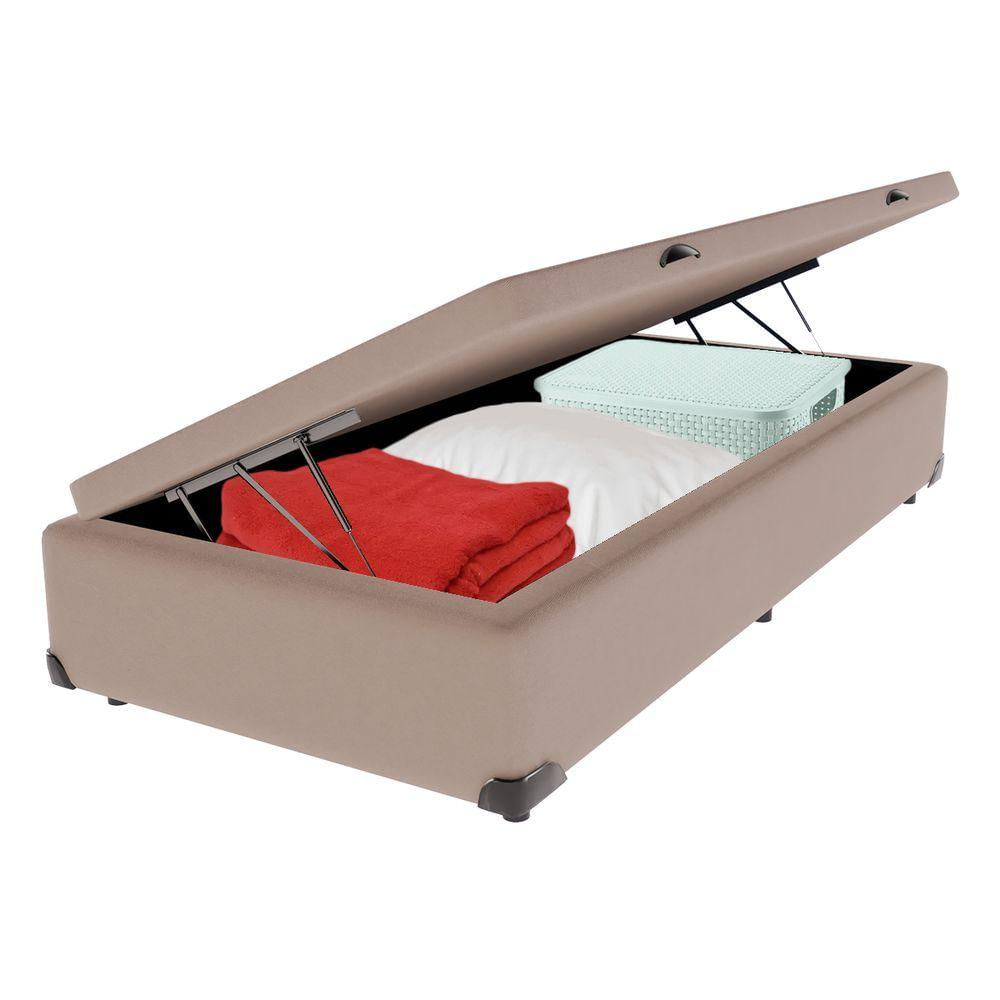 Cama Box Baú Solteiro 88x188 Bege