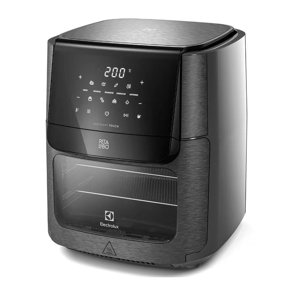 Fritadeira Elétrica Sem Óleo Air Fryer Oven Electrolux Experience Digital Por Rita Lobo EAF90 12L Grafite / 220V