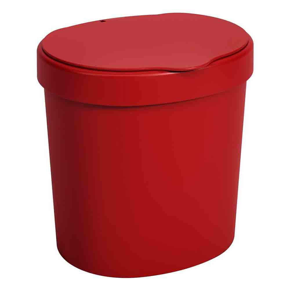 Lixeira Coza Basic com Tampa 10906/0465 em Polipropileno 2,5 L Vermelho