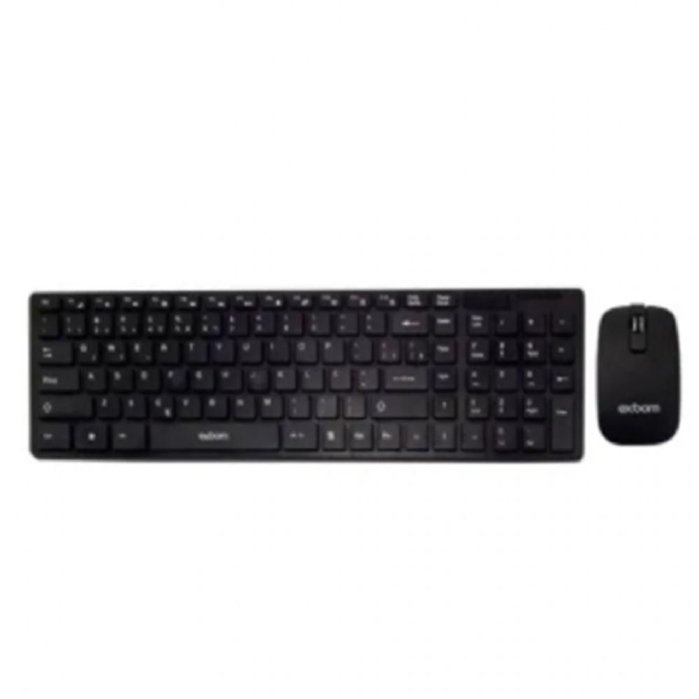 Kit De Teclado E Mouse Sem Fio Exbom Tecrado