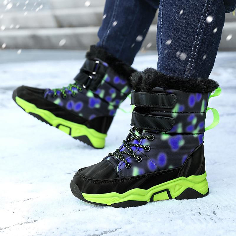 Botas de Neve Aquecidas para Crianças - Calçados de Inverno Impermeáveis
