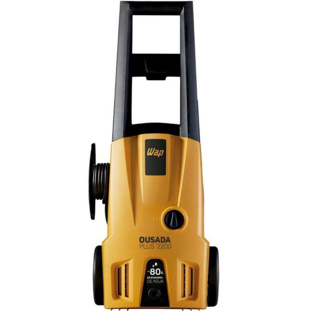 Lavadora de Alta Pressão Wap Ousada Plus 2200 com Jato de Água Leque e Concentrado, Sistema Stop Total e 1750PSI - 1500W Amarelo com Preto / 110V