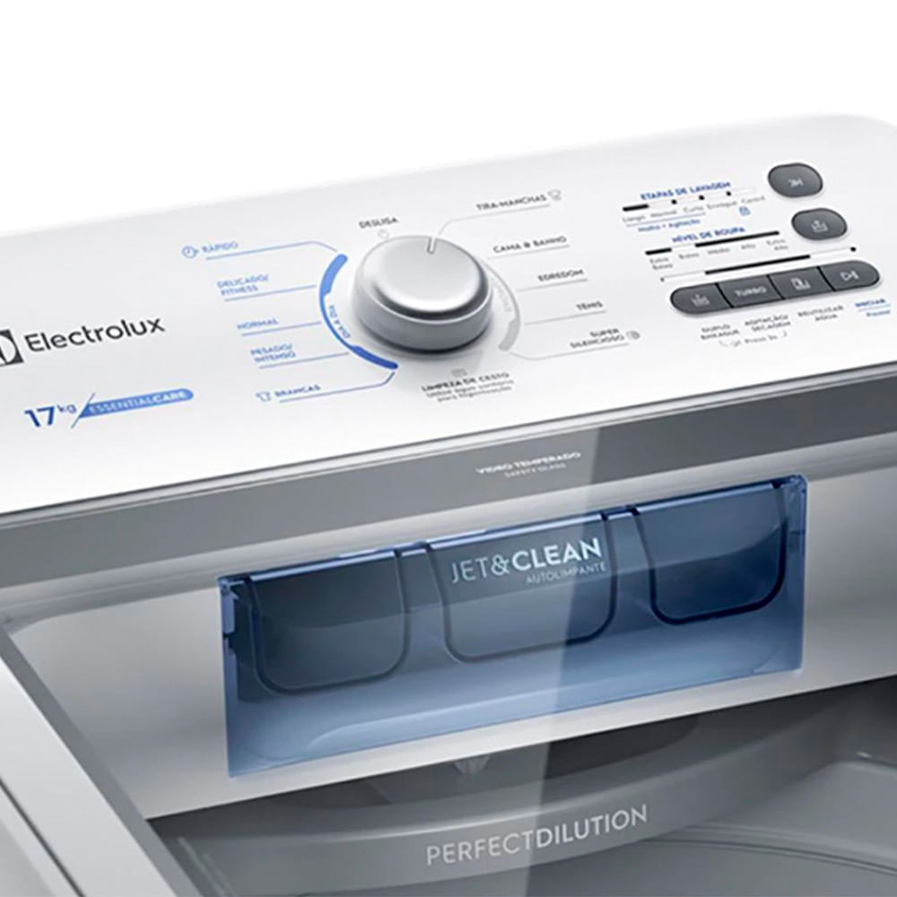 Lavadora Automática LED17 Essential Care JetEClean 17KG Electrolux Branco / 220V