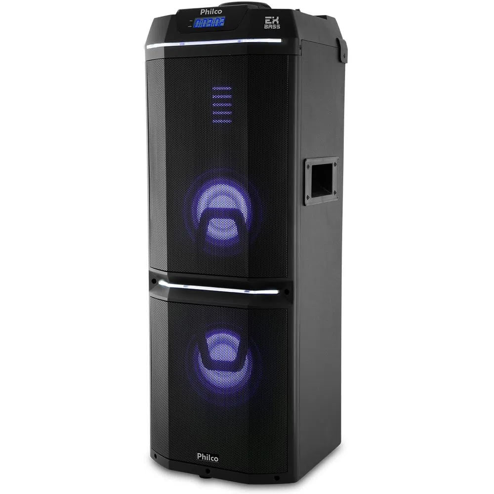 Caixa Acústica Philco Preta PCX9000  Bivolt