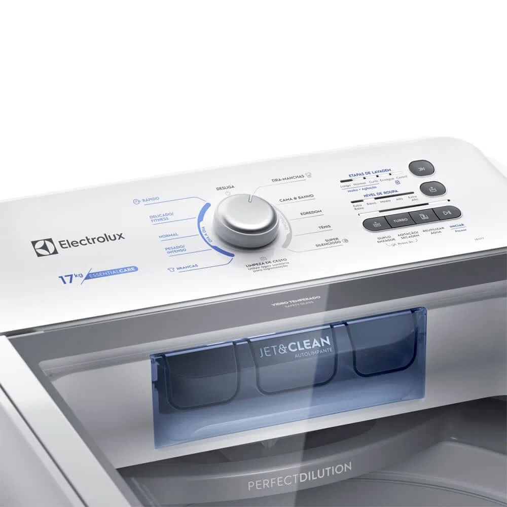 Lavadora Electrolux 17kg Essential Care Jet&Clean e Ultra Filter Branca LED17 - 220 Volts 220 Volts