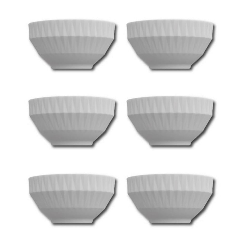 Conjunto de Bowls Germer Diamante em Porcelana 400 ml 6 Peças