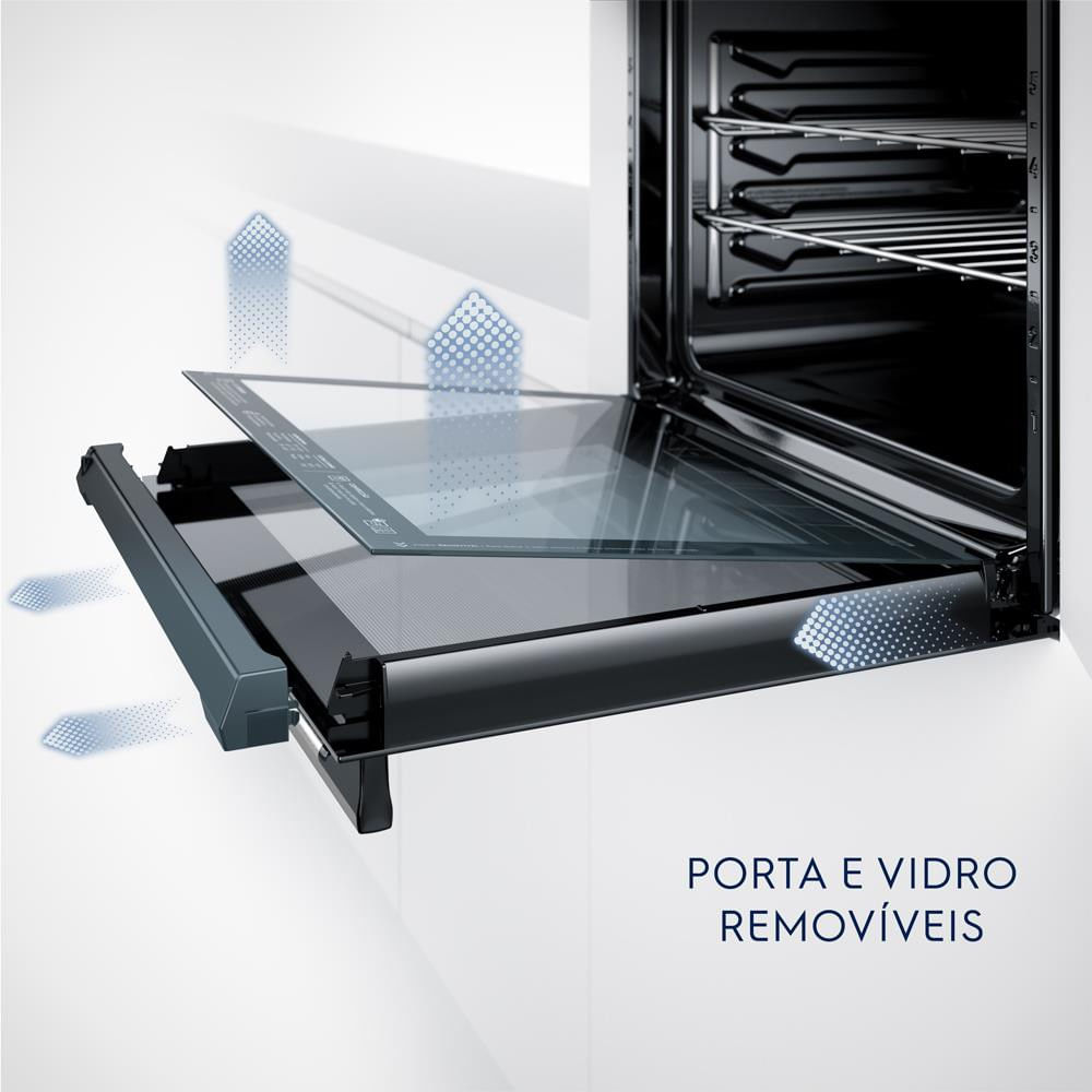 Forno de Embutir Elétrico Electrolux OE4EH Efficient com Perfectcook 360 - 50L Preto / 220V