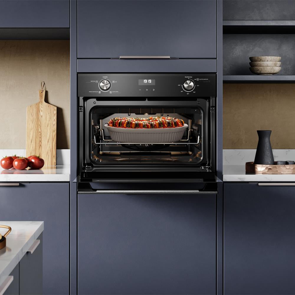 Forno de Embutir Elétrico Electrolux OE4EH Efficient com Perfectcook 360 - 50L Preto / 220V