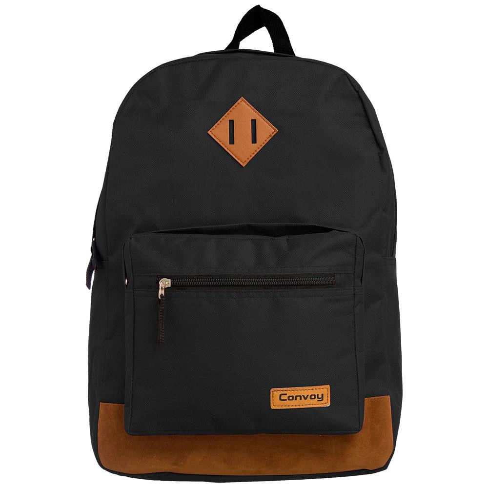 Mochila YS29158P Casual em Poliéster e PU com Compartimento Externo Convoy
