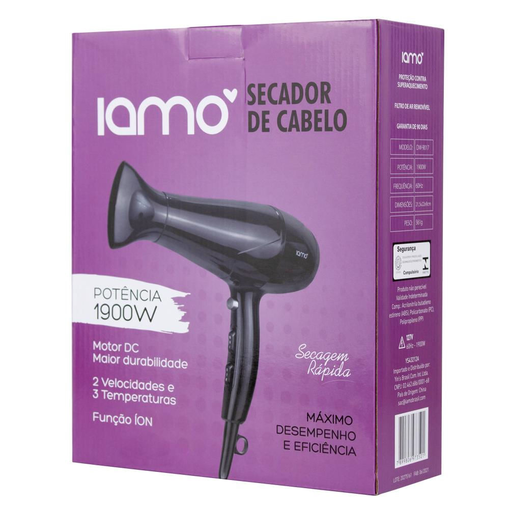 Secador de Cabelo Iamo DW9017 Preto 127V