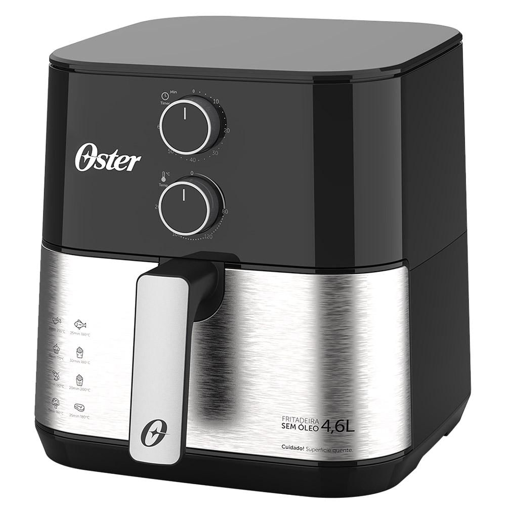 Fritadeira Air Fryer 4.6L Inox Compact Oster OFRT520 Preta 127V 127V