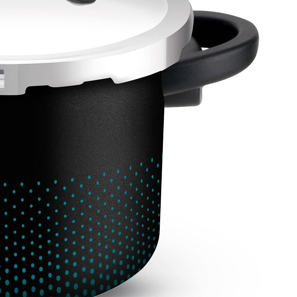 Panela de Pressão 7.6L Fechamento Externo Smart Rochedo Preta
