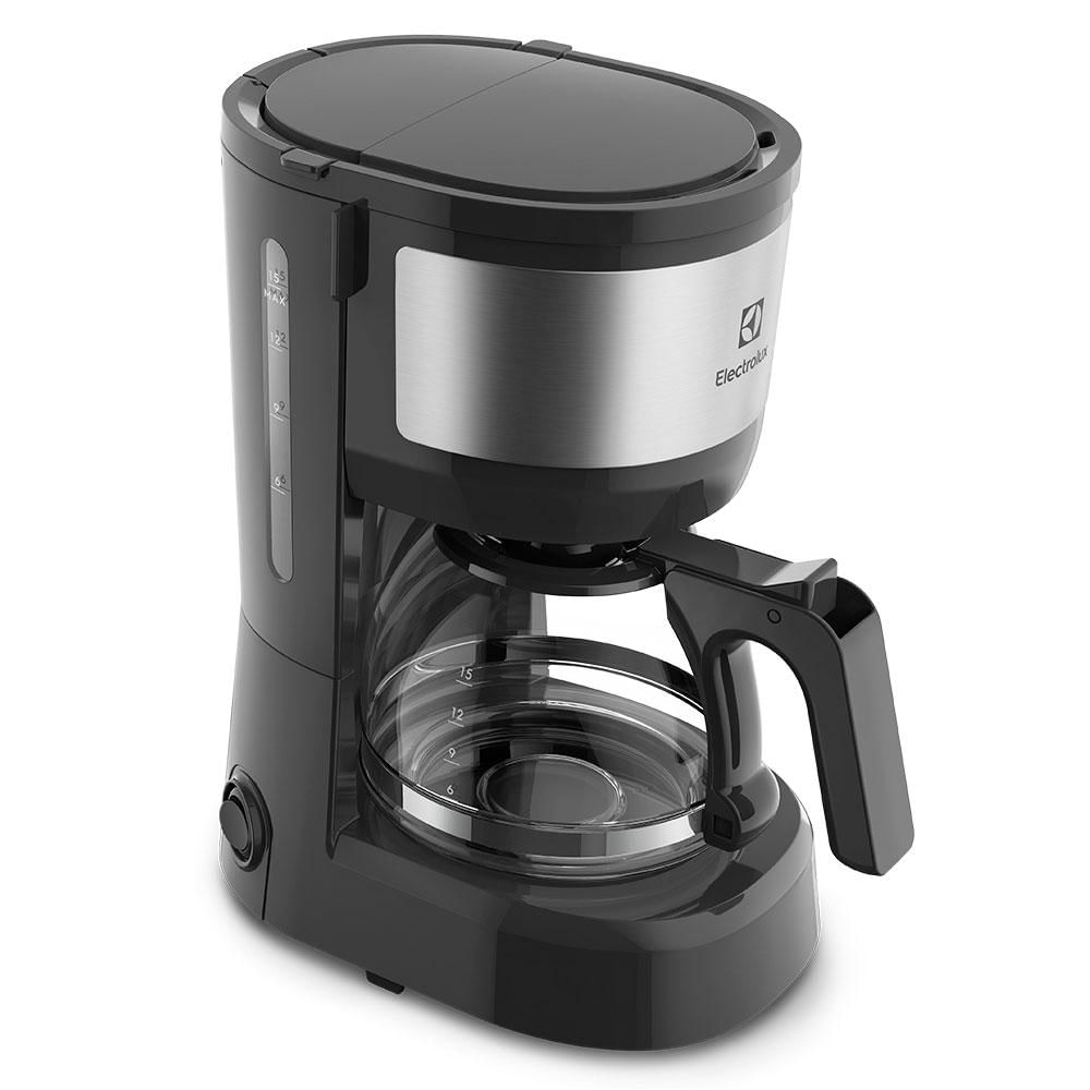 Cafeteira 15 Xicaras Electrolux Efficient ECM10 Preta com Prata 220V