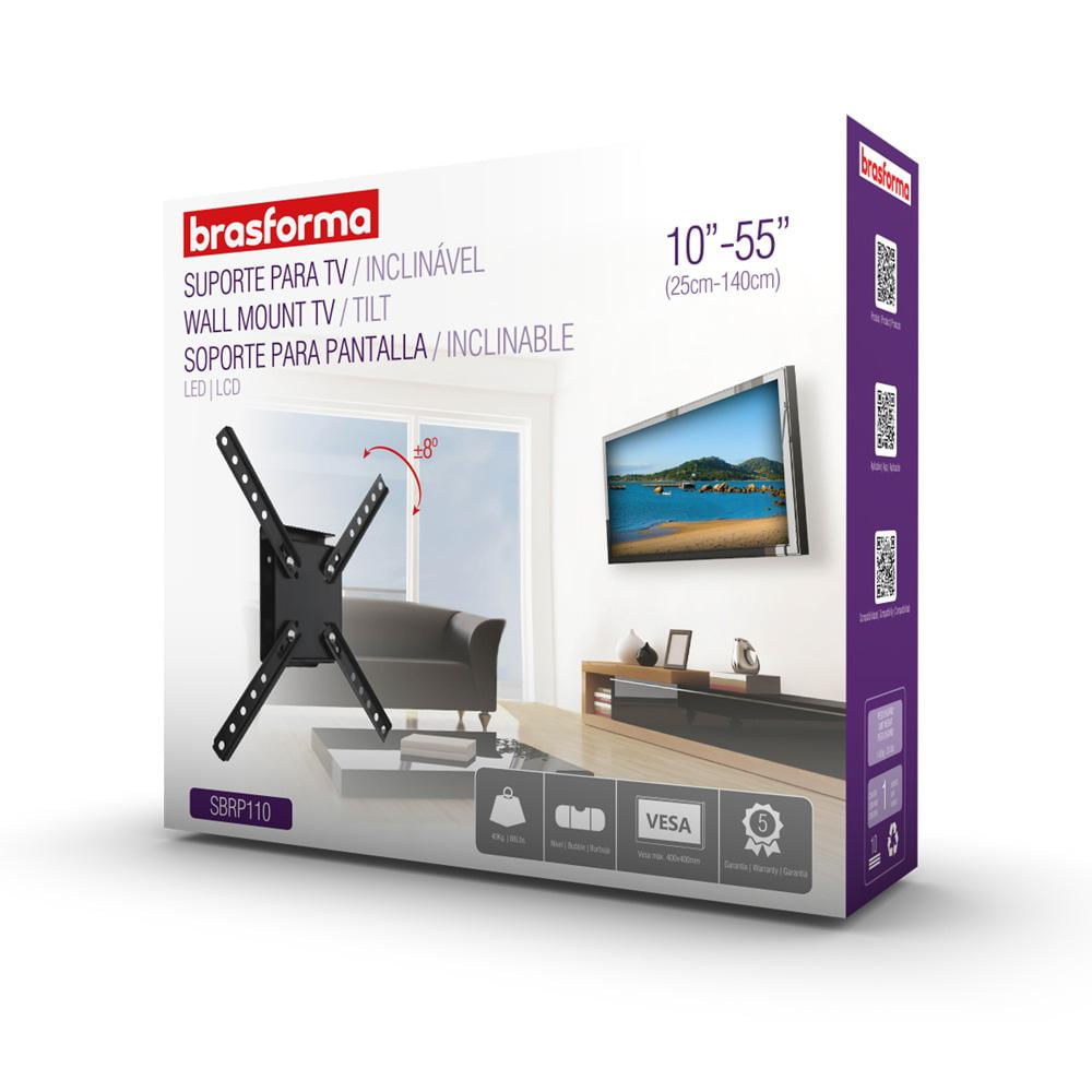 Suporte de TV LED 3D 10 a 55" Brasforma SBRP110
