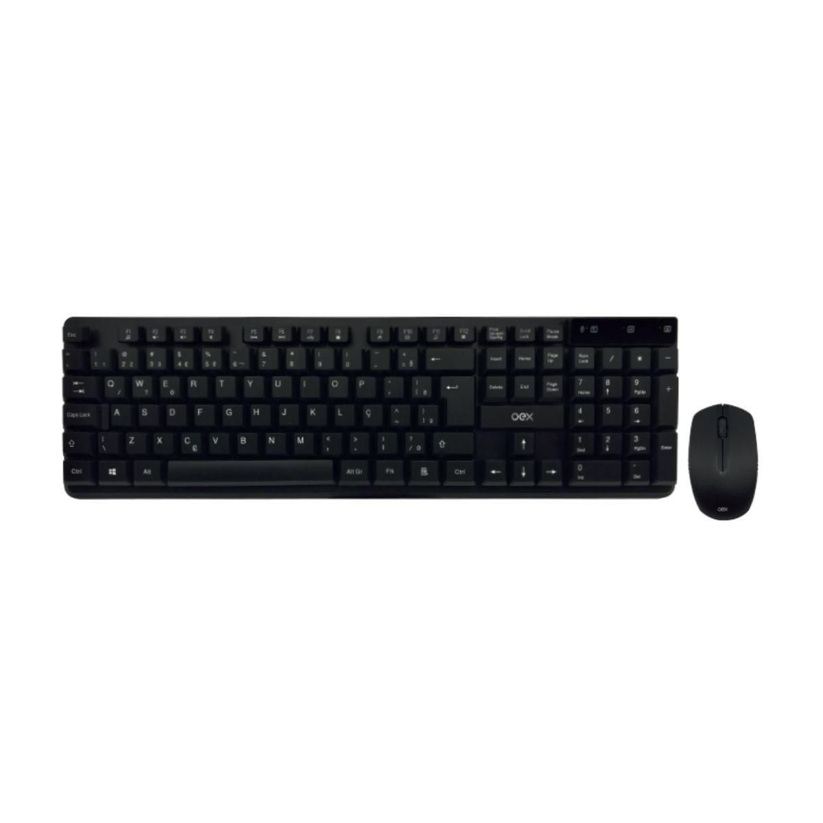 Teclado com Mouse USB Oex TM407 Preto Preta