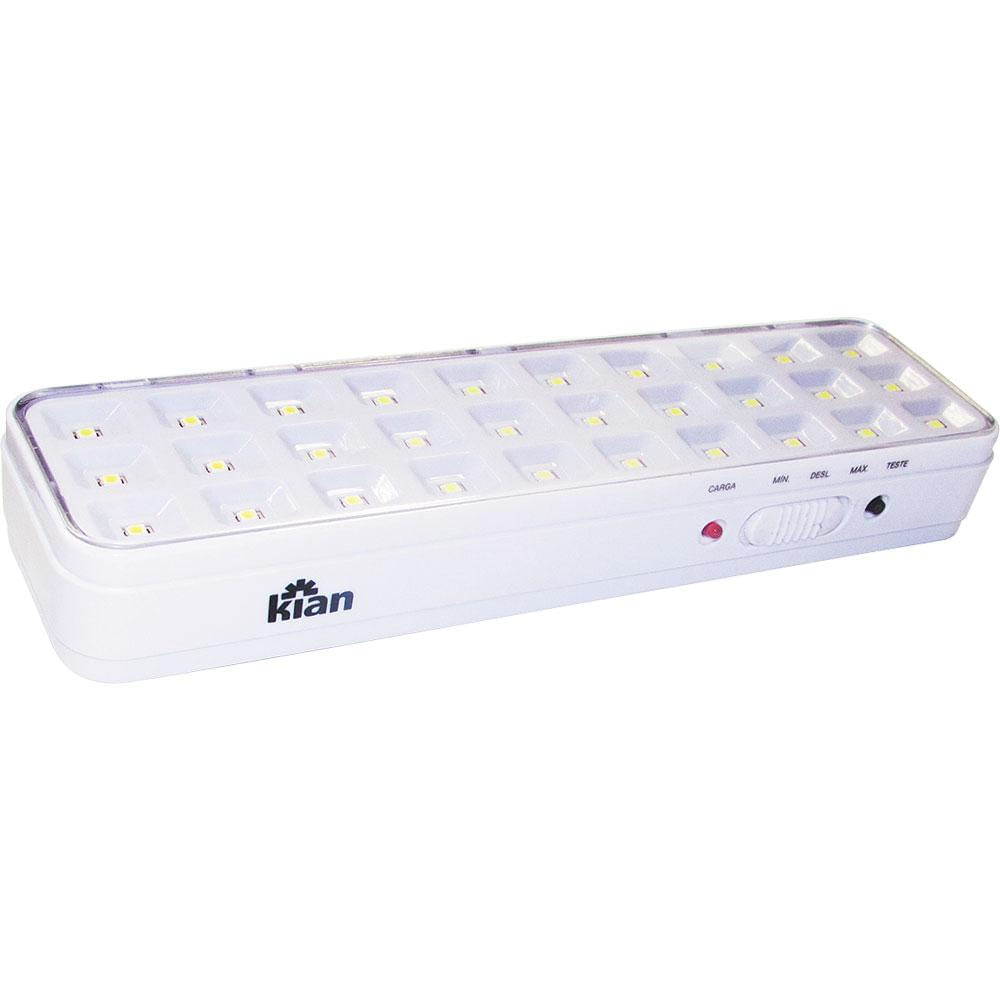 Luminária de Emergência com 30 Leds Kian KS30 Bivolt Bivolt