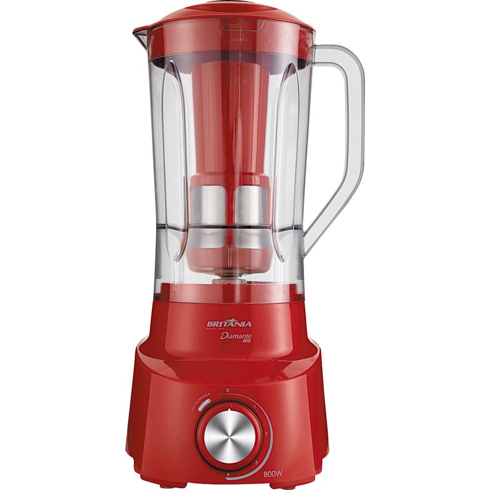 Liquidificador Britânia 900W 2.65L Diamante 800 com Filtro e 4 Velocidades Vermelho 127V