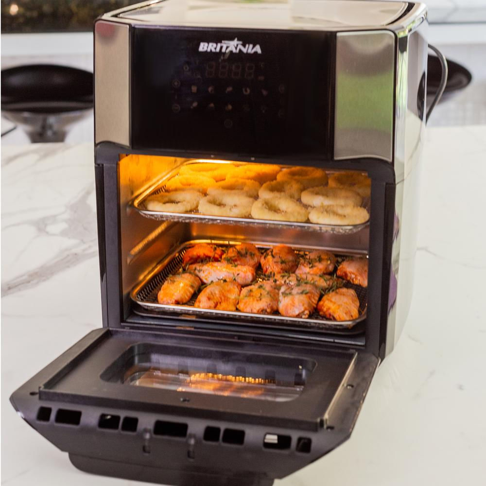 Fritadeira Elétrica Air Fryer 12L Britânia Oven BFR2100P Preta 127V