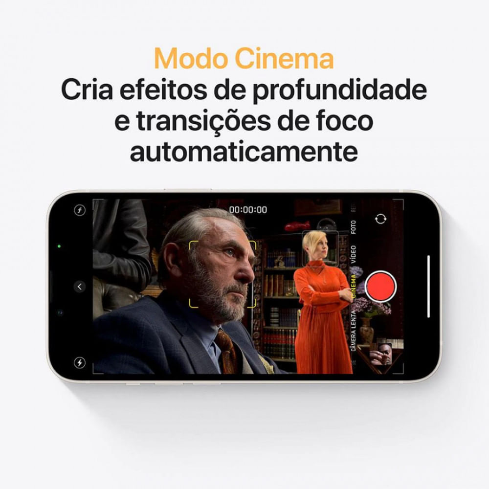 iPhone 13 128GB Estelar Tela de 6,1 Pol Câmera Dupla de 12MP Apple Estelar / Bivolt