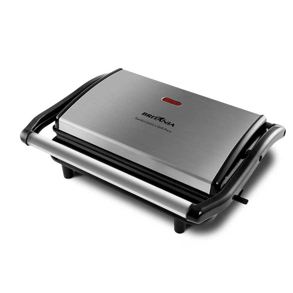 Sanduicheira Grill Britânia BGR27I Press Inox Preto / 220V