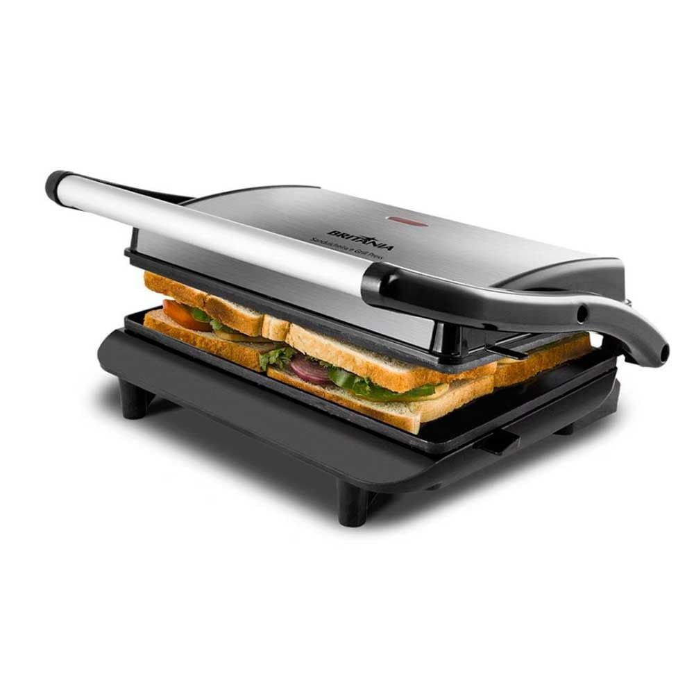 Sanduicheira Grill Britânia BGR27I Press Inox Preto / 220V