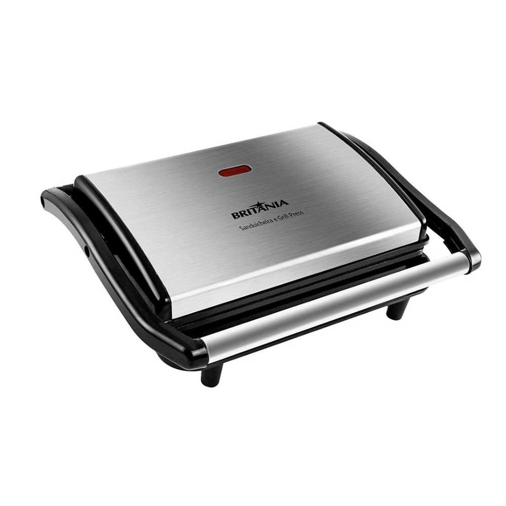 Sanduicheira Grill Britânia BGR27I Press Inox Preto / 220V