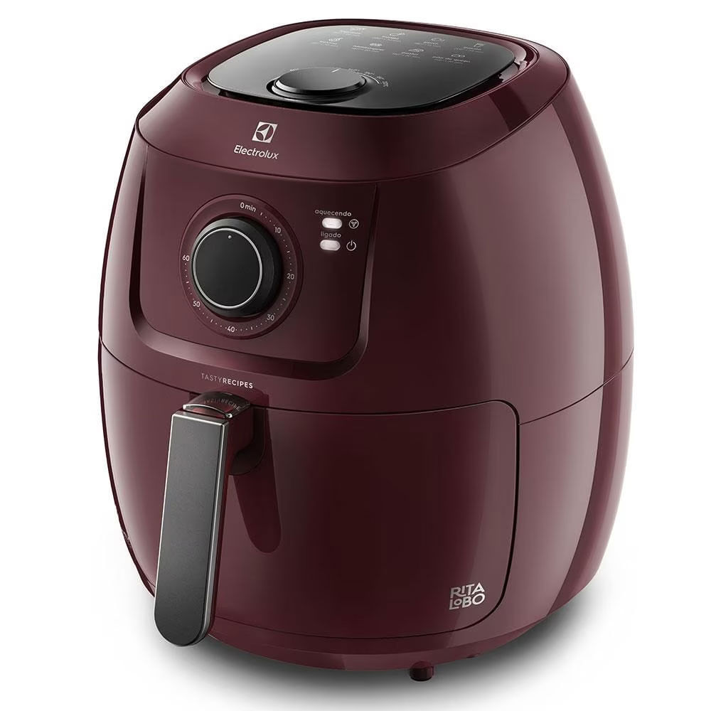 Fritaderia Elétrica Sem Óleo Air Fryer Electrolux EAF51 5 Litros Vermelha Escura / 110V