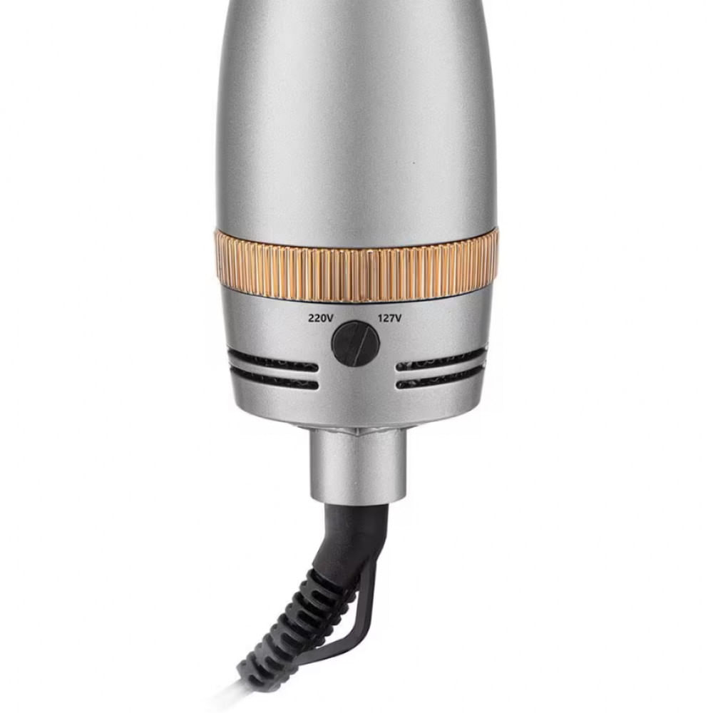 Escova Secadora Compact BES33SD com Cabo Giratório 1300W Britânia Prata com Dourado / Bivolt