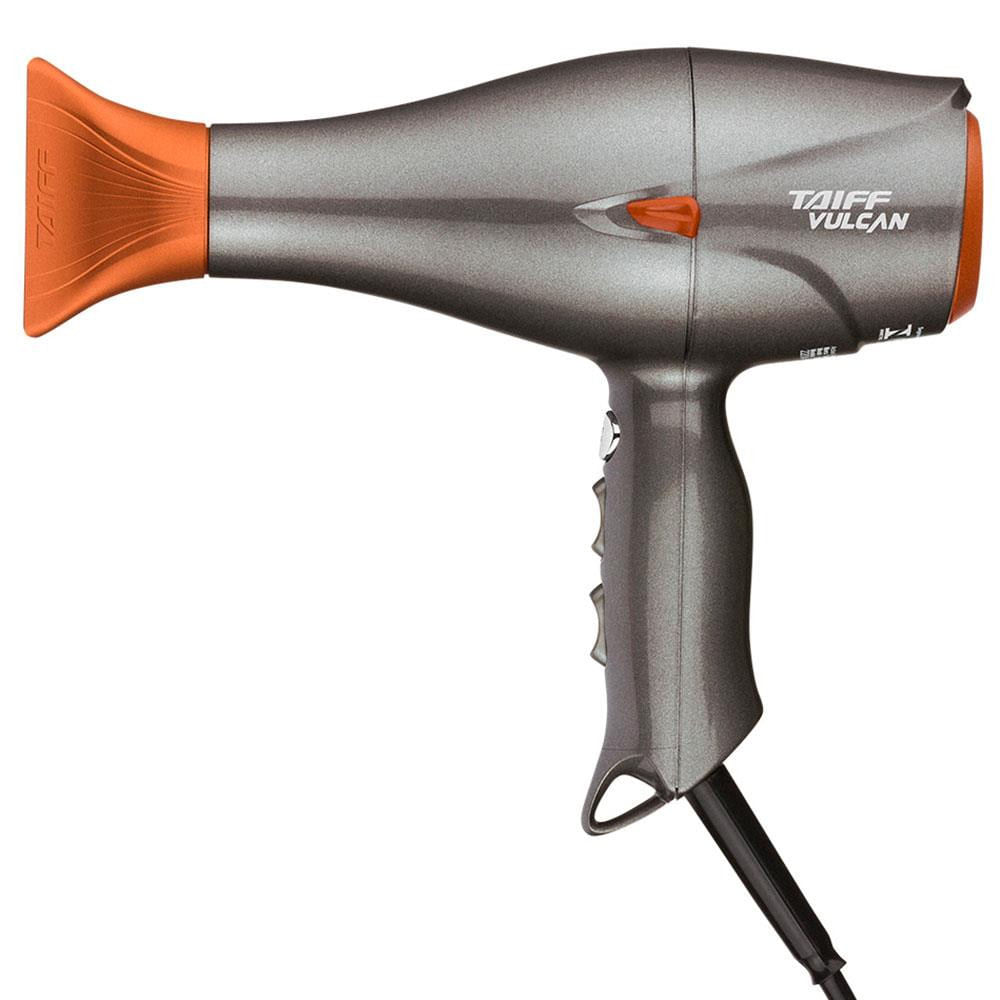 Secador de Cabelos Taiff Vulcan Diamante Íon Cerâmica Motor AC Profissional 2500W Laranja e Grafite / 220V