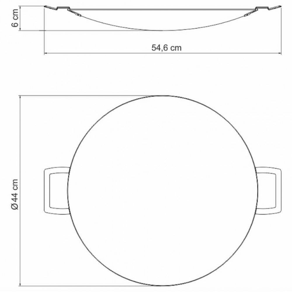 Disco para Grelhar Tramontina em Aço Inox com Corpo Triplo 3.5 Litros Inox