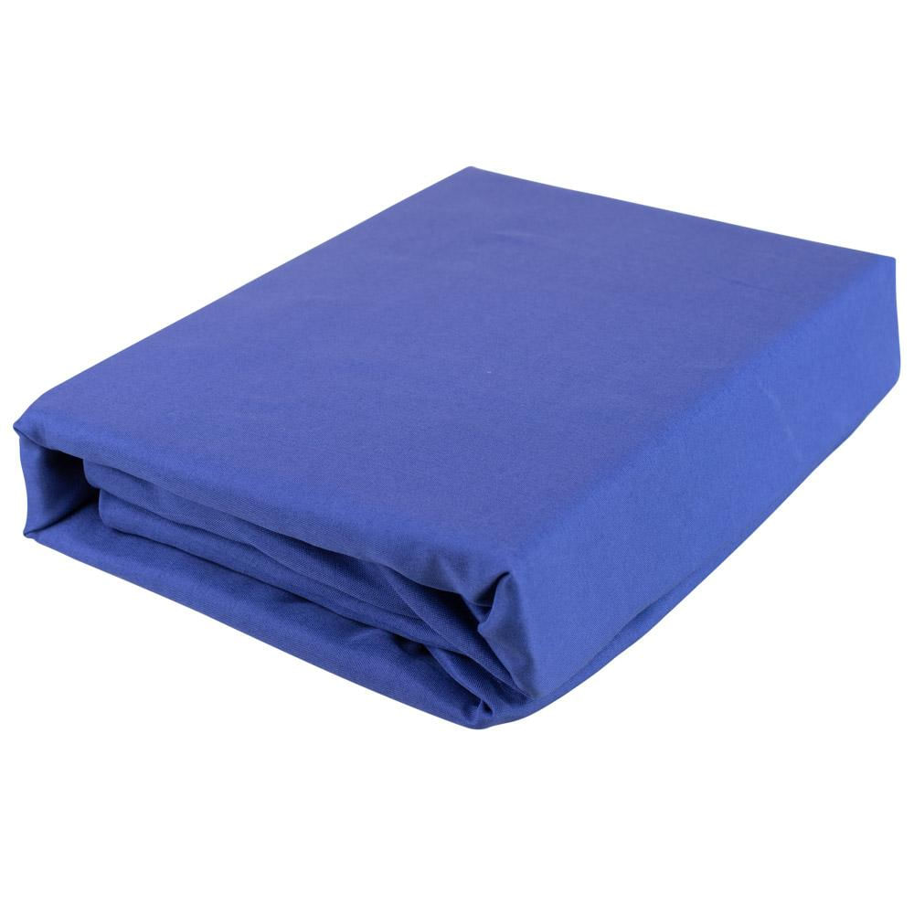 Lençol com Elástico Solteiro Microfibra Cazza Azul