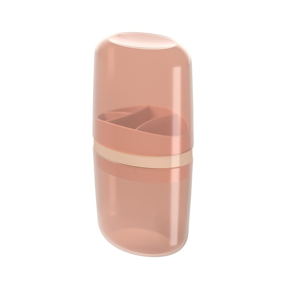 Porta Escova de Dente com Tampa Bulky 10447/0344 Coza Rosa Blush